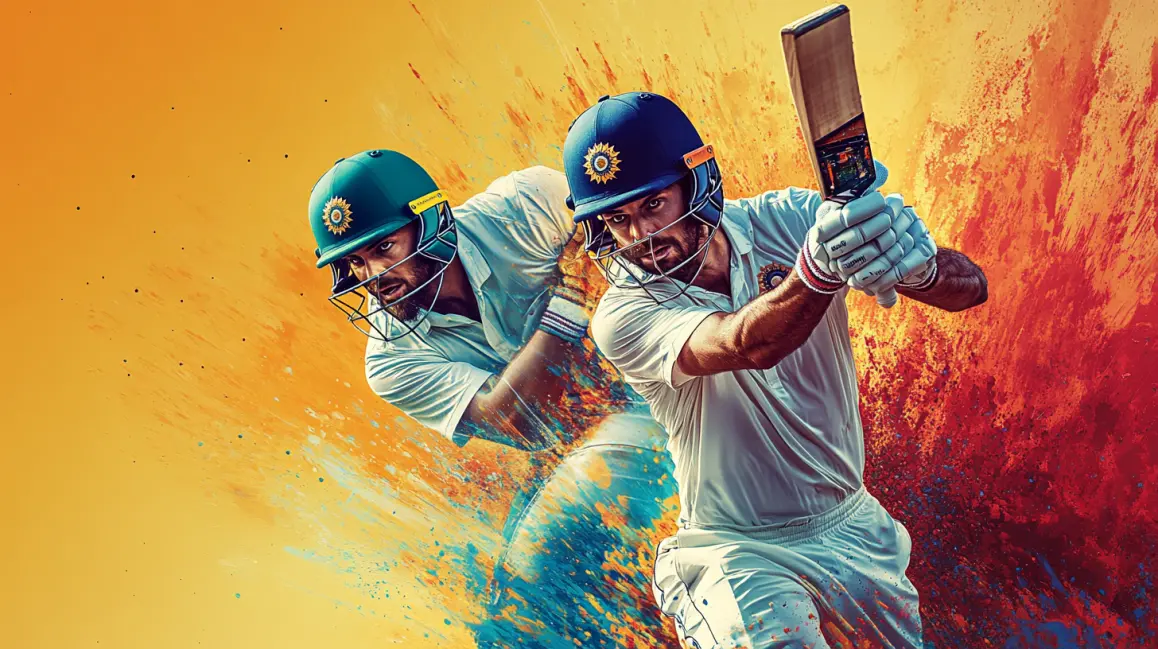 Bet on Indian Cricket with Passion at UUBD. A female cricketer from the Indian national team stands ready to bat against the backdrop of the Indian flag, representing the passion of betting on cricket at UUBD.