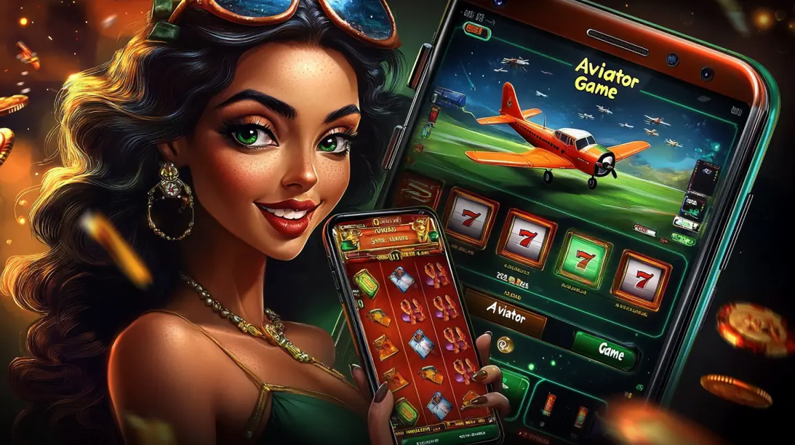 Play the Thrilling Aviator Game on Any Device | UUBD. A stylish woman holds a phone and tablet showing the 'Aviator Game', highlighting the thrilling cross-platform experience and big win potential at UUBD.