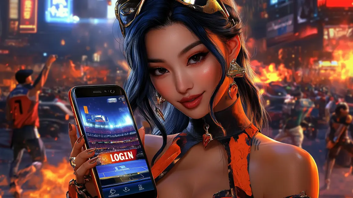 Login and Play from Paradise with UUBD. A woman in a bikini and a large hat relaxes on a beautiful beach while using her phone to log in to the UUBD app, showcasing the freedom to play from anywhere.