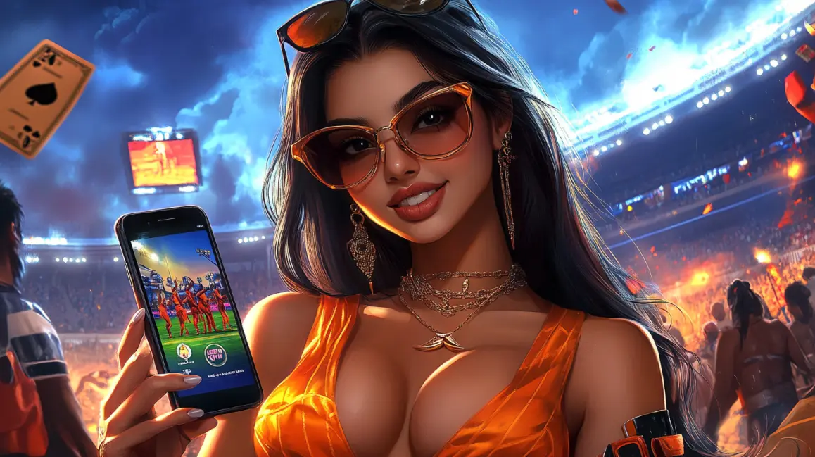 Log In for a World of Sweet Wins at UUBD. A cute animated girl in a green hoodie with 'LOGIN' on it holds a phone, inviting you to sign in to the fun world of candy-themed slot games at UUBD.